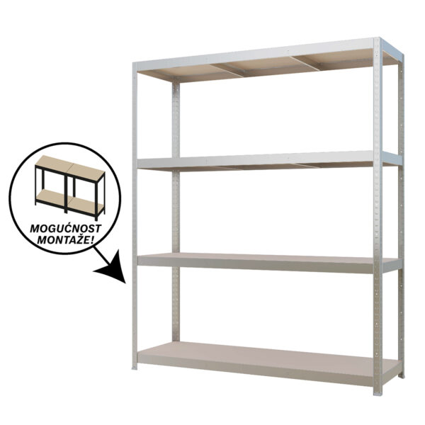 Metalna polica Metalkas 170130923 1000kg 4 police