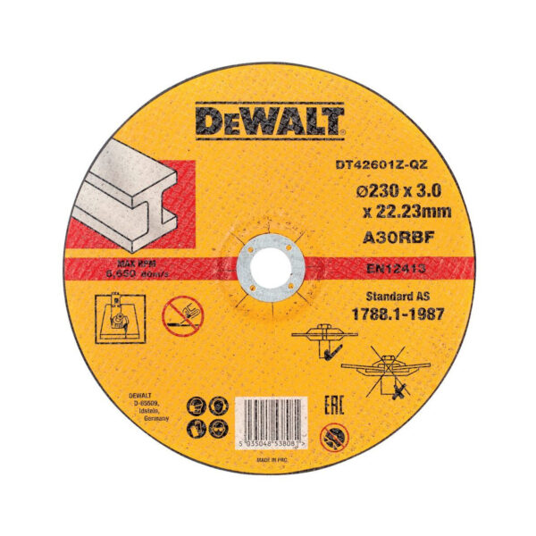 Rezna ploča za brusilice za metal DeWalt DT42601Z 230x3.0x22.2mm T27