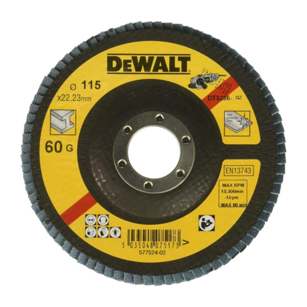 Brusna ploča - lamelni disk za brusilice DeWalt DT3293 115x22.2mm 60GR ravna
