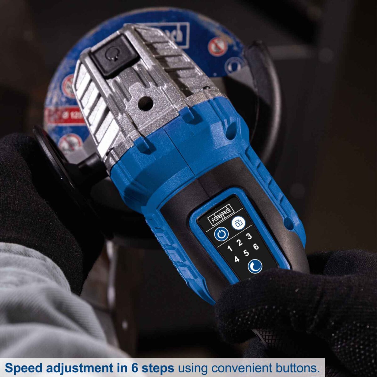 Aku ugaona-kutna brusilica Scheppach BC-AG125-XS4 20V IXES 125mm sa baterijom 4.0Ah i punjačem 2.4A