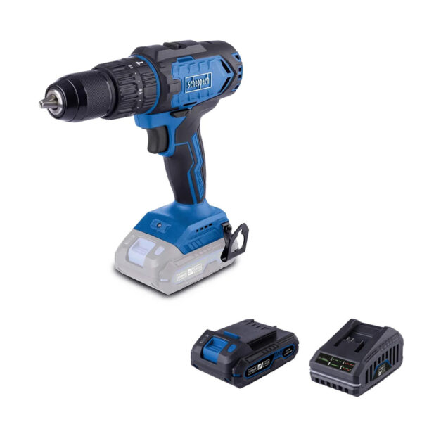 Aku udarna bušilica Scheppach C-CD45-XS2 20V IXES 45Nm sa baterijom 2.0Ah i punjačem 2.4A