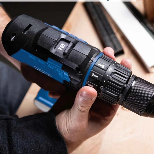 Aku udarna bušilica Scheppach C-CD45-XS4 20V IXES 45Nm sa baterijom 4.0Ah i punjačem 2.4A