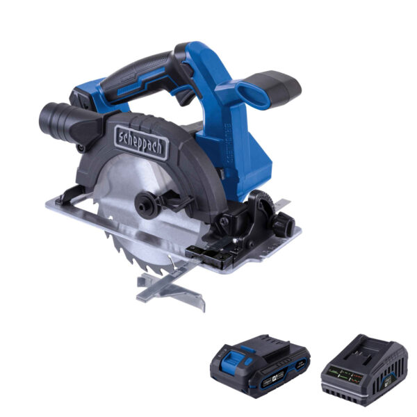 Aku ručna kružna pila - cirkular Scheppach BC-HCS165-XS2 20V IXES Brushless 165mm sa baterijom 2.0Ah i punjačem 2.4A