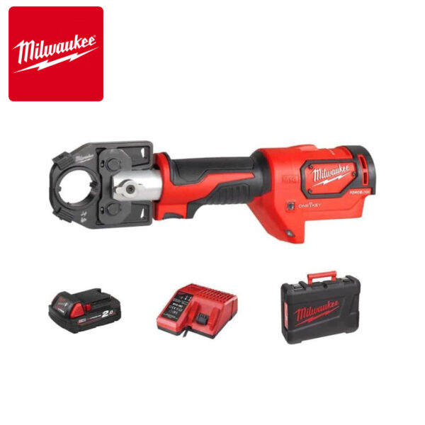Aku mašina za presovanje - presa za kablove Milwaukee M18 HCCT-201C sa 2Ah baterijom i punjačem u koferu 53KN 4933451194