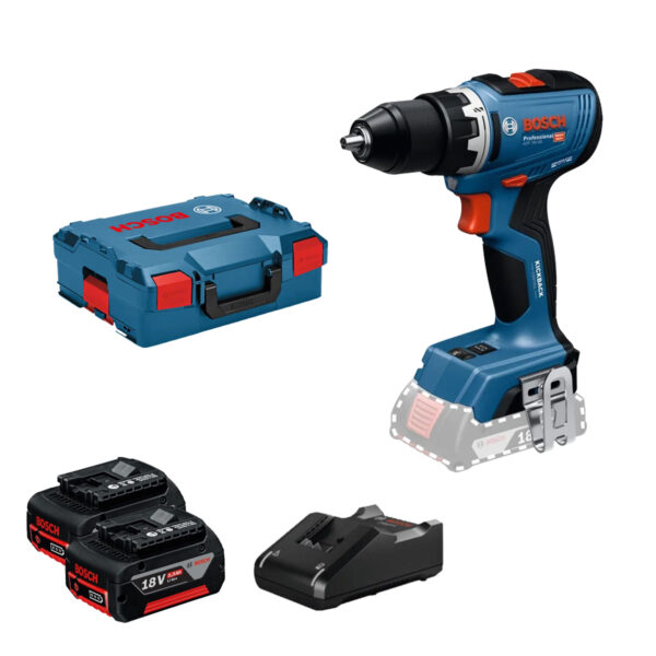 Aku udarna bušilica Bosch GSB 18V-65 06019N3303 18V 65Nm sa 2 baterije 5.0Ah i punjačem u koferu