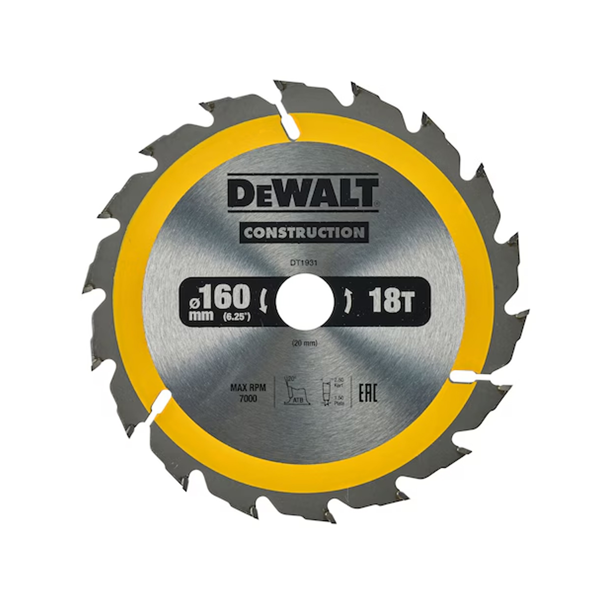 image-394.jpg Rezna ploča - list kružne pile za cirkulare DeWalt DT1931 160x20mm 18Z