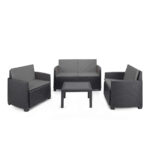 Baštenski set od ratana sa jastucima PROGARDEN Arena