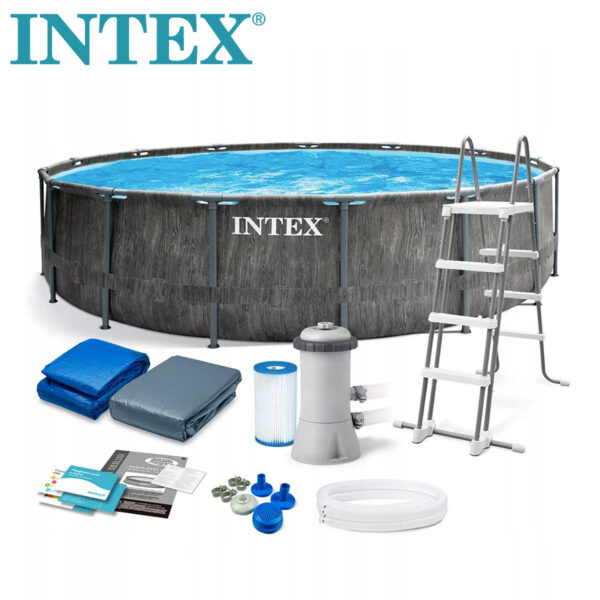 Bazen INTEX Greywood Prism Frame sa filter pumpom 4.57x1.22m 26742NP