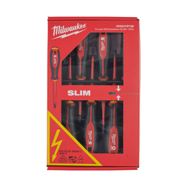 Set Izoliranih izvijača - šarafcigera Milwaukee 4932478738 7-dijelni