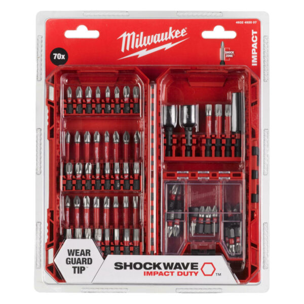 Set bitova za udarne bušilice Milwaukee 4932492007 70-dijelni u kutiji