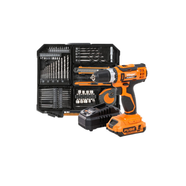 Aku bušilica - odvijač Villager VLN 3220 sa baterijom 2.0Ah i punjačem sa dodacima