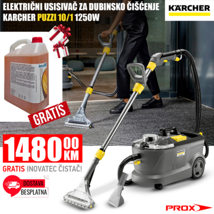 Električni usisivač za dubinsko čišćenje KARCHER PUZZI 10/1 1.100-130.0 1250W