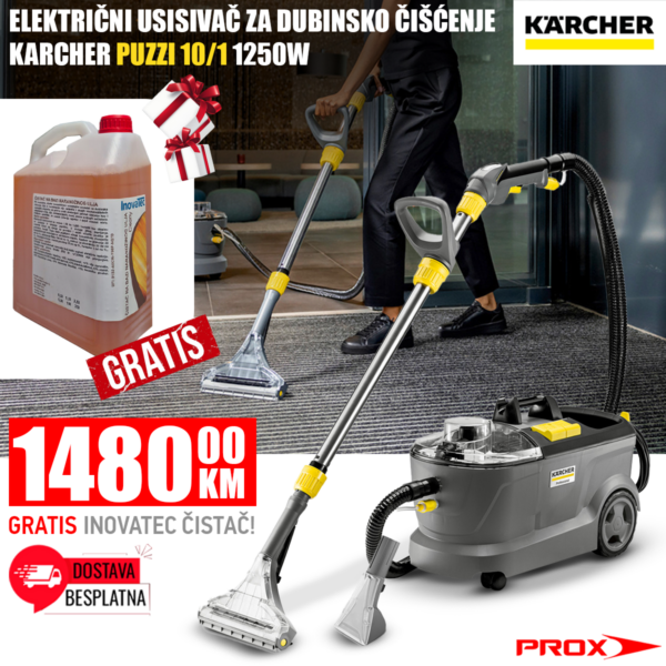 Električni usisivač za dubinsko čišćenje KARCHER PUZZI 10/1 1.100-130.0 1250W