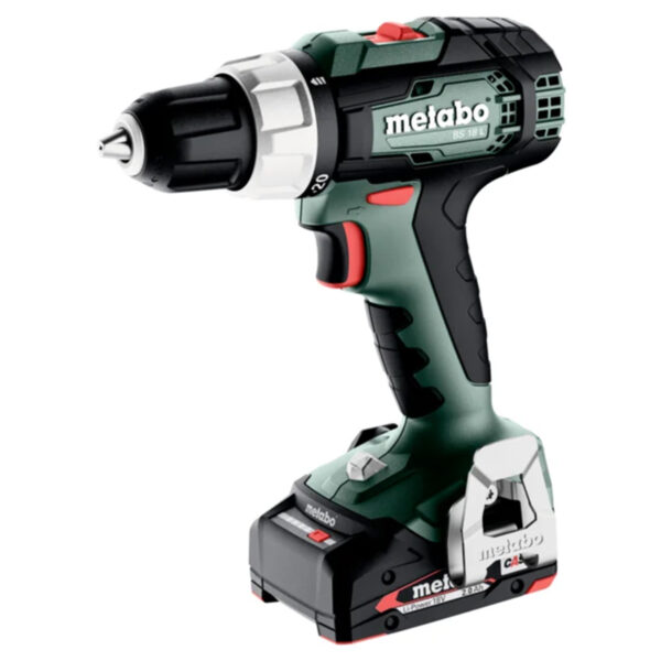 Aku bušilica - odvijač Metabo BS 18 L 614051500 18V sa dvije 2.0Ah baterije i punjačem u koferu