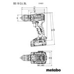 Aku bušilica - odvijač Metabo BS 18 L 614051500 18V sa dvije 2.0Ah baterije i punjačem u koferu