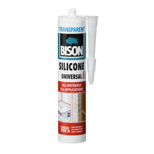 Univerzalni vodootporni silikon Bison 22BIS0067 280ml transparentni