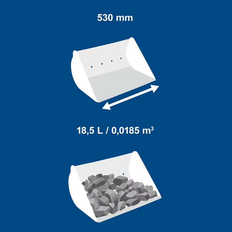 Široka kašika za bager Scheppach EXC815 7915001703 18.5L 530mm