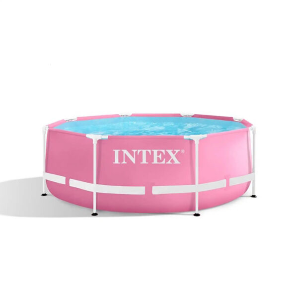 Bazen sa metalnim okvirom Intex 28290NP 244x244x76cm rozi