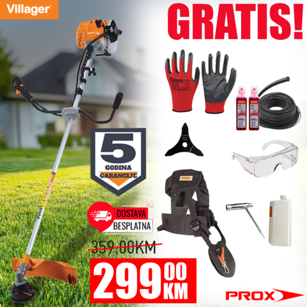 Benzinski trimer - motorna kosa Villager BC 900 S 1.3KS 41.5cm