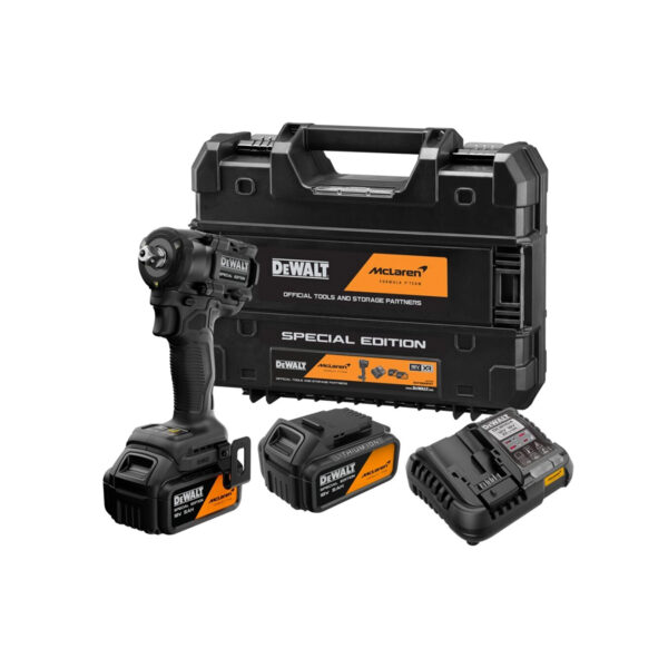 Aku udrani odvijač DeWalt McLaren DCF92MP2T 18V 610Nm sa 2 5.0Ah baterije i punjačem u koferu
