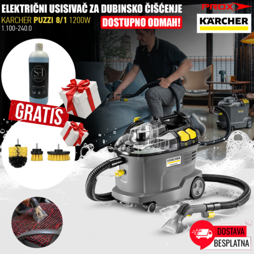 Električni usisivač za dubinsko čišćenje KARCHER Puzzi 8/1 Puzzi8/1 1200W 1.100-240.0