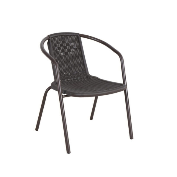 Baštenska stolica od plastike AMS AM-039P 54x63x73cm crna