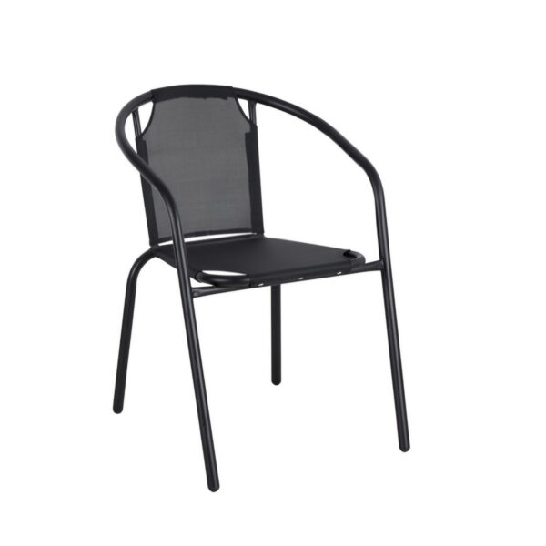 Baštenska stolica od tekstilena AMS AM-024 53x58x74cm crna