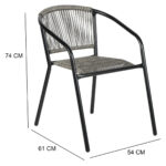 Baštenska stolica od ratana AMS AM-036B 54x66x75cm
