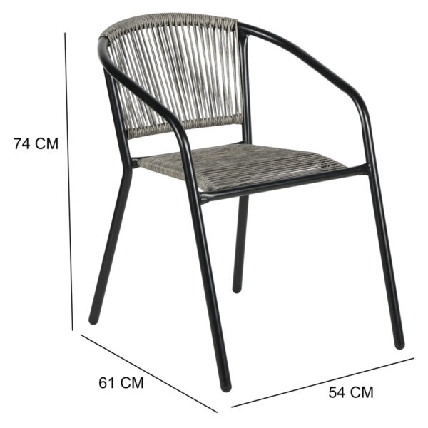 Baštenska stolica od ratana AMS AM-036B 54x66x75cm