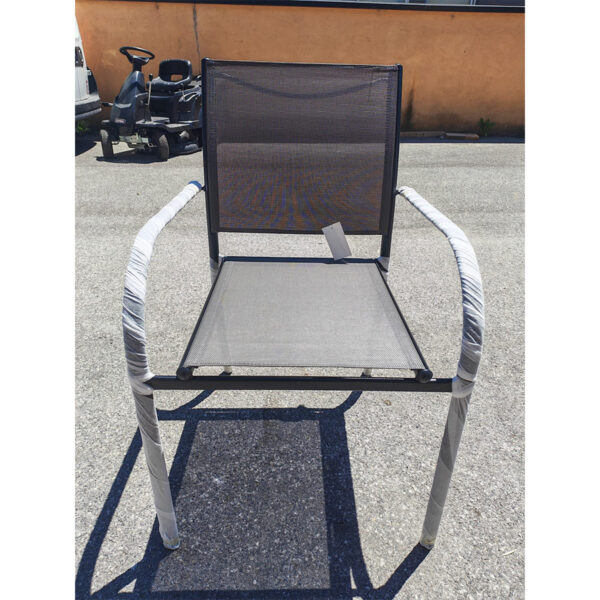 Baštenska stolica od tekstilena AMS AM-095 grey 66x56x87cm