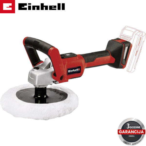 Aku brusilica za poliranje - polirka Einhell CE-CP 18/180 Li E-Solo 2093320 18V 180mm