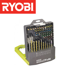 Set burgija-borera i bitova za bušilice Ryobi RAK86MIXC 86-dijelni