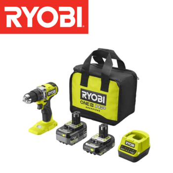 Aku udarna bušilica - odvijač 2 baterije - 2,0 i 4,0 Ah, punjač i torba 18 V Ryobi RPD18C-242S