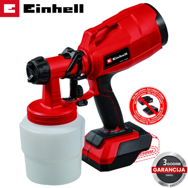 Aku pištolj za farbanje Einhell TC-SY 18/60 Li-Solo 4260025 18V 800ml