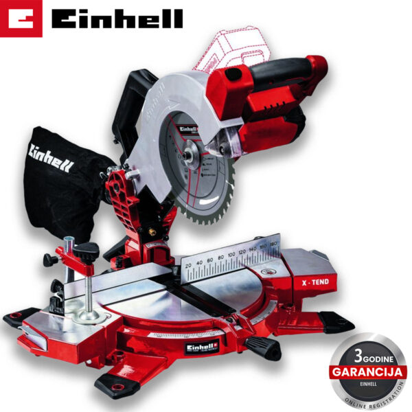 Aku potezno nagibna pila - štucer TE-MS Einhell 18/210 LI -solo 4300890 PXC 18V 210mm