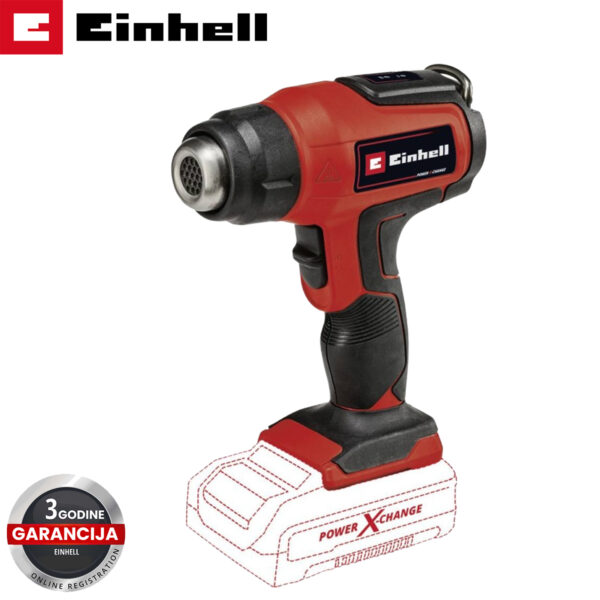 Aku pištolj za vrući zrak - fen Einhell TE-HA 18 Li - Solo 4520500 18V 500c