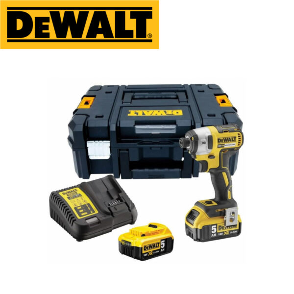 Aku udarni odvijač DeWalt DCF887P2 Brushless XR 18V sa dvije 5Ah baterije i punjačem u koferu