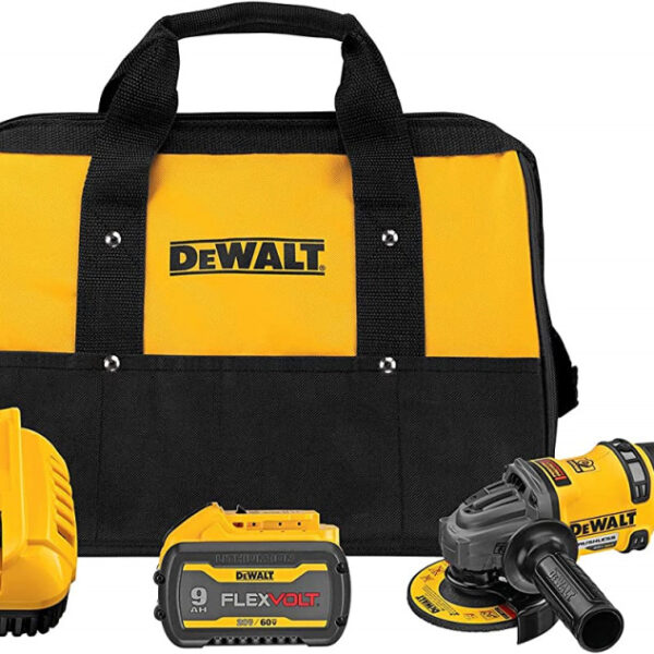 Aku ugaona - kutna brusilica DeWalt DCG418X2 54V 125mm sa dvije 9Ah baterije i punjačem u torbi