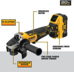 Aku ugaona - kutna brusilica DeWalt DCG418X2 54V 125mm sa dvije 9Ah baterije i punjačem u torbi