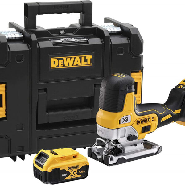 Aku ubodna pila DeWalt DCS335P2 18V XR sa dvije 5Ah baterije i punjačem u koferu