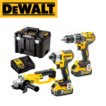 Aku set - bušilica - odvijač udarni odvijač i ugaona - kutna brusilica DeWalt Brushless DCK383P2T 18V sa dvije 5Ah baterije i punjačem u koferu