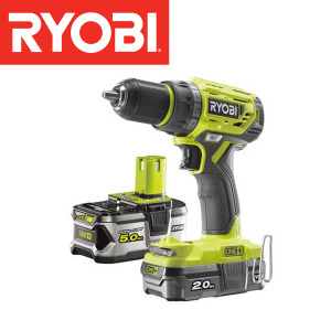 Aku bušilica-odvijač Ryobi 18V R18DD7-252S sa 2 baterije i punjačem u torbi