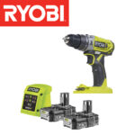 Aku udarna bušilica Ryobi R18PD2-215G 18V ONE+ sa dvije baterije 1.5Ah i punjačem