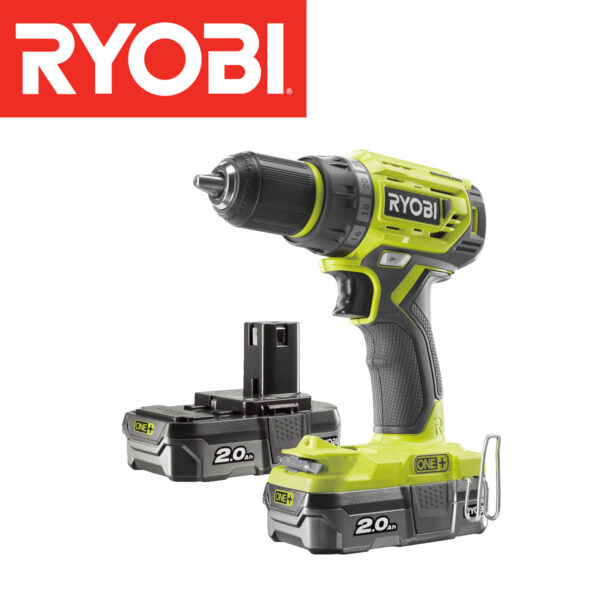 Aku bušilica-odvijač Ryobi 18V ONE+ R18DD7-220S sa 2 baterije 2.0 Ah i punjačem