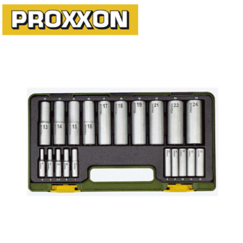Set - garnitura nasadnih ključeva dugih 1/4″ + 1/2” 4-24mm - 20 dijelni Proxxon – 23292
