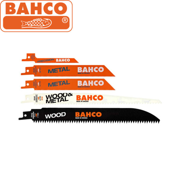 Set listova recipročne pile - lisičiji rep za drvo i metal BAHCO 3940-MIX-SET-5P 5-dijelni