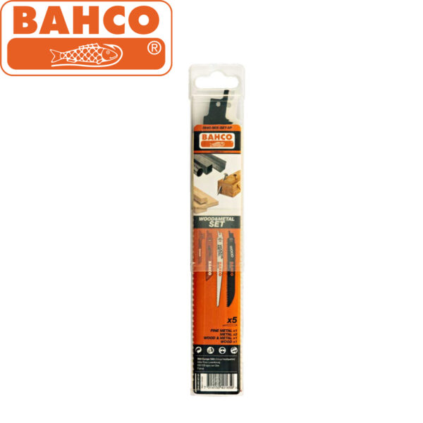 Set listova recipročne pile - lisičiji rep za drvo i metal BAHCO 3940-MIX-SET-5P 5-dijelni