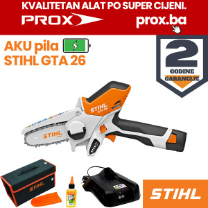 Aku pila - motorka za drvo - jednoručna STIHL sa opremom baterijom i punjačem GTA 26