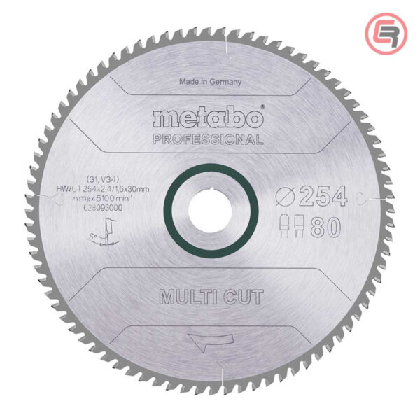 Rezna ploča - list kružne pile za cirkulare Metabo Multi Cut Professional 628093000 254x30mm 80 zuba