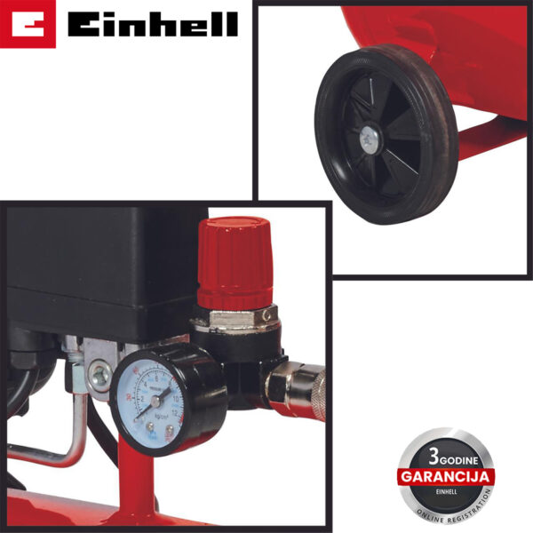 Električni monofazni kompresor Einhell TE-AC 230/24/8 1500W 24l